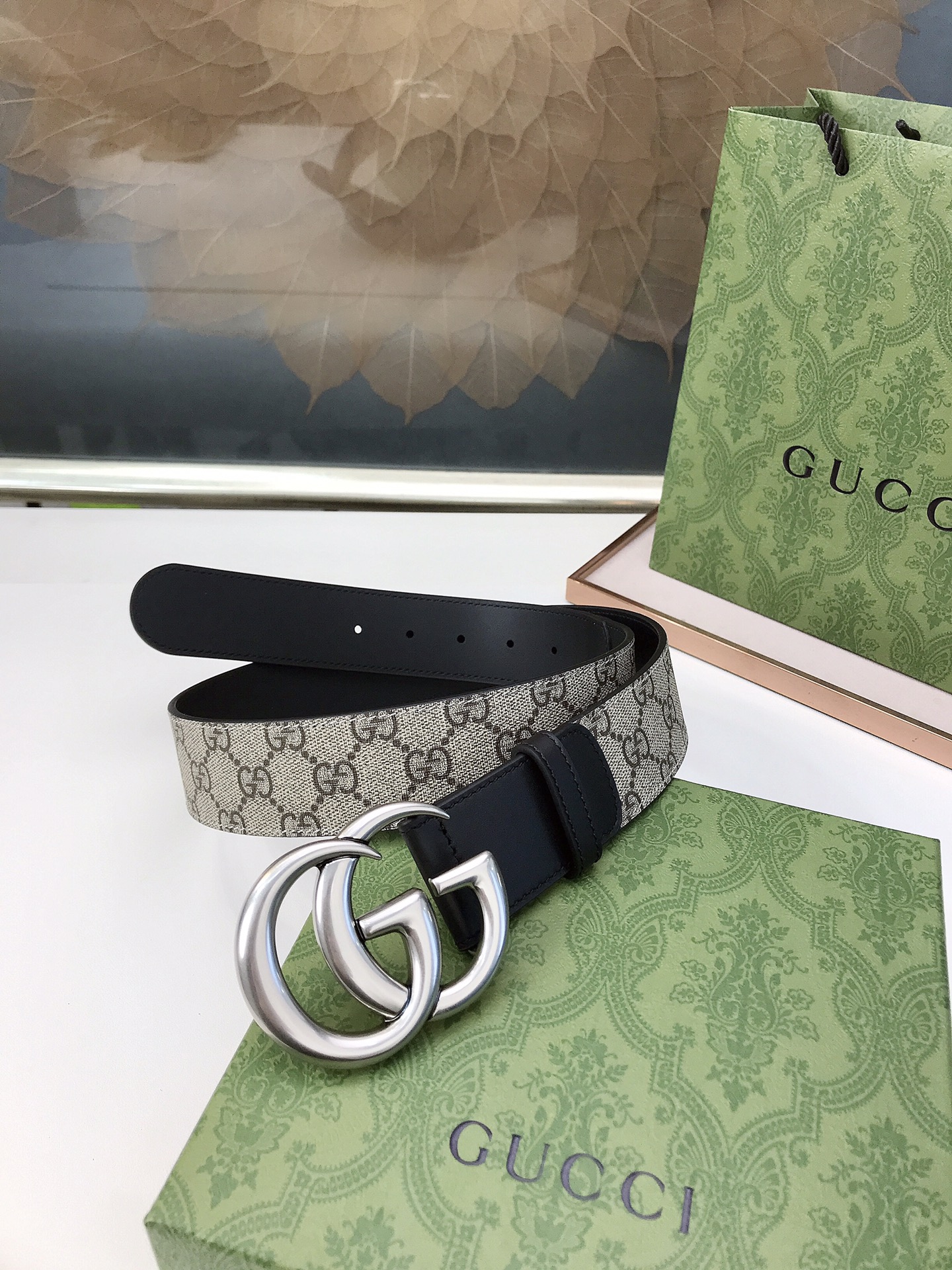 Gucci Male Basic Belt Canvas Black S-m