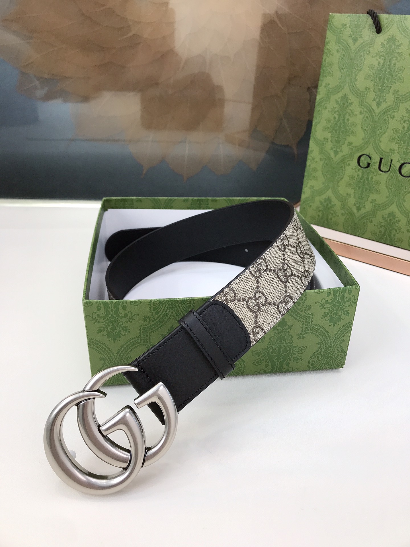 Gucci Male Basic Belt Canvas Black S-m