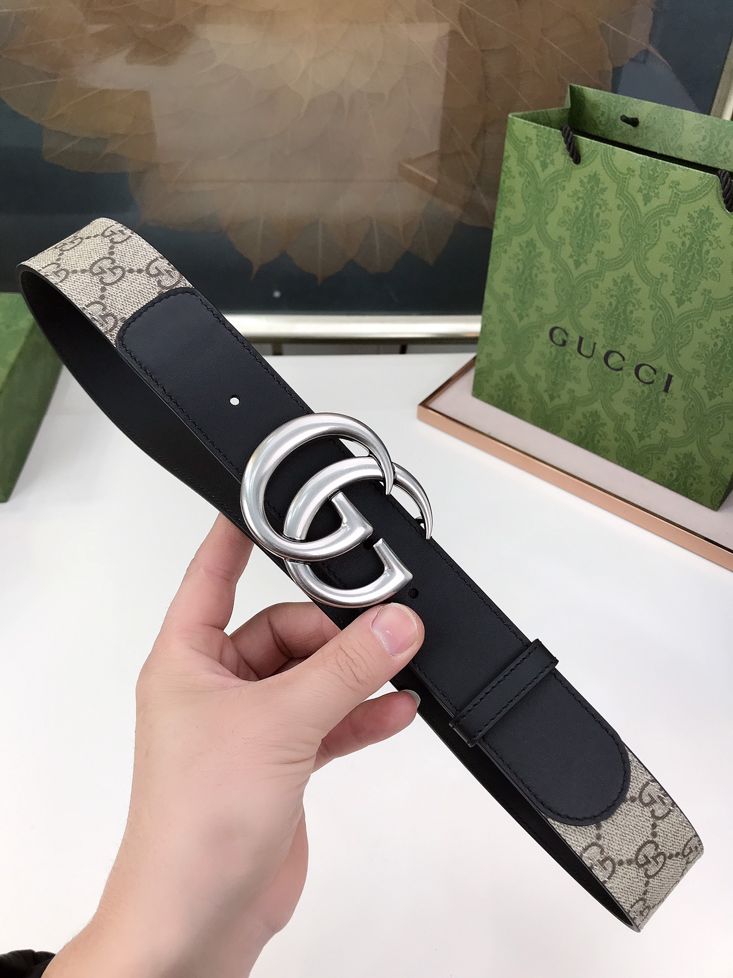 Gucci Male Basic Belt Canvas Black S-m