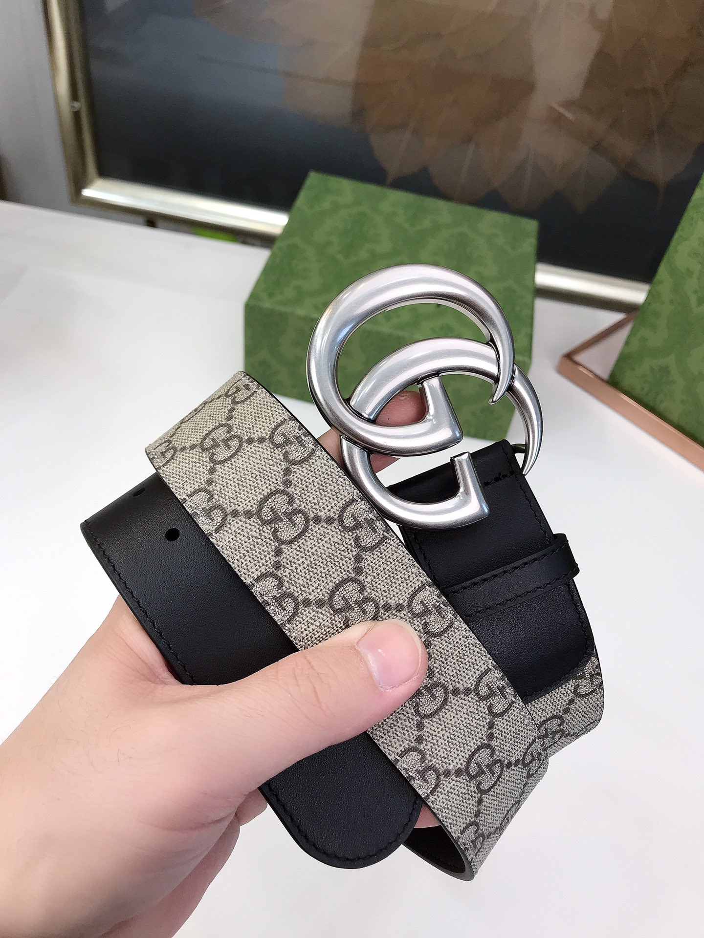 Gucci Male Basic Belt Canvas Black S-m