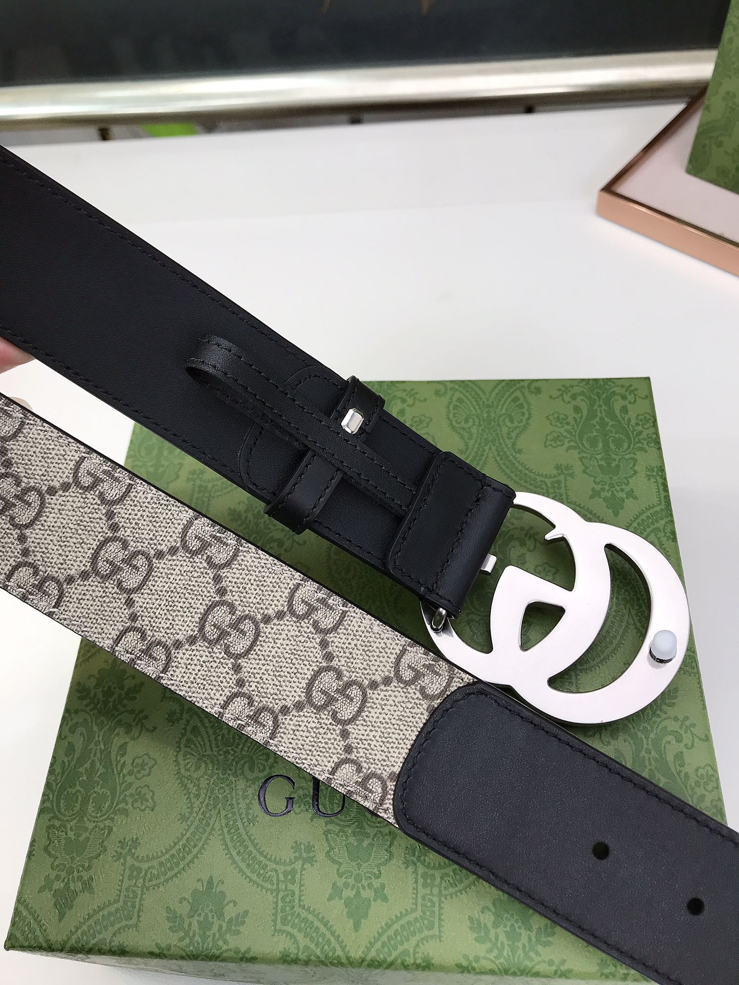 Gucci Male Basic Belt Canvas Black S-m