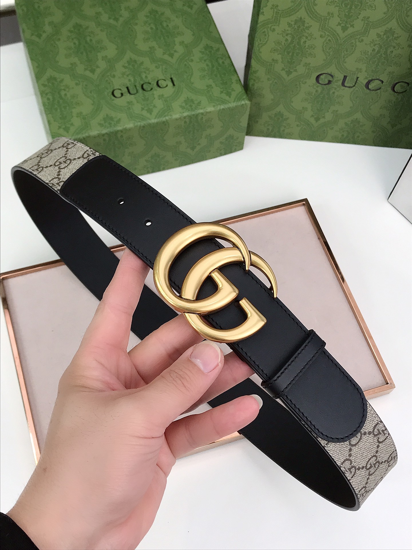 Gucci Male Basic Belt Canvas Black S-m