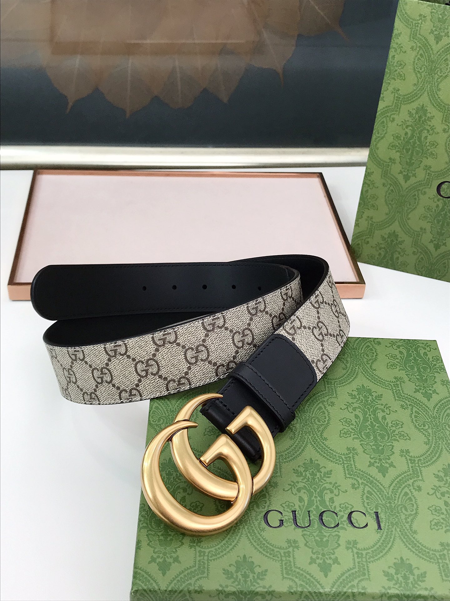Gucci Male Basic Belt Canvas Black S-m