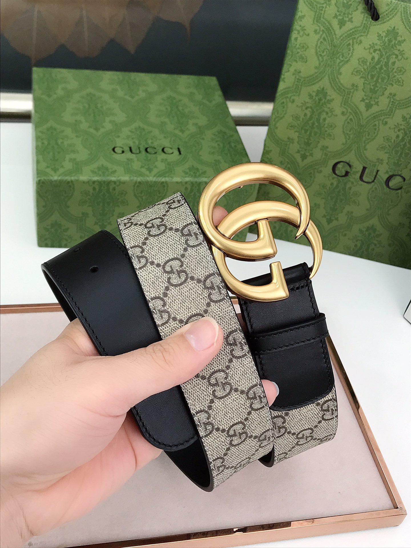 Gucci Male Basic Belt Canvas Black S-m