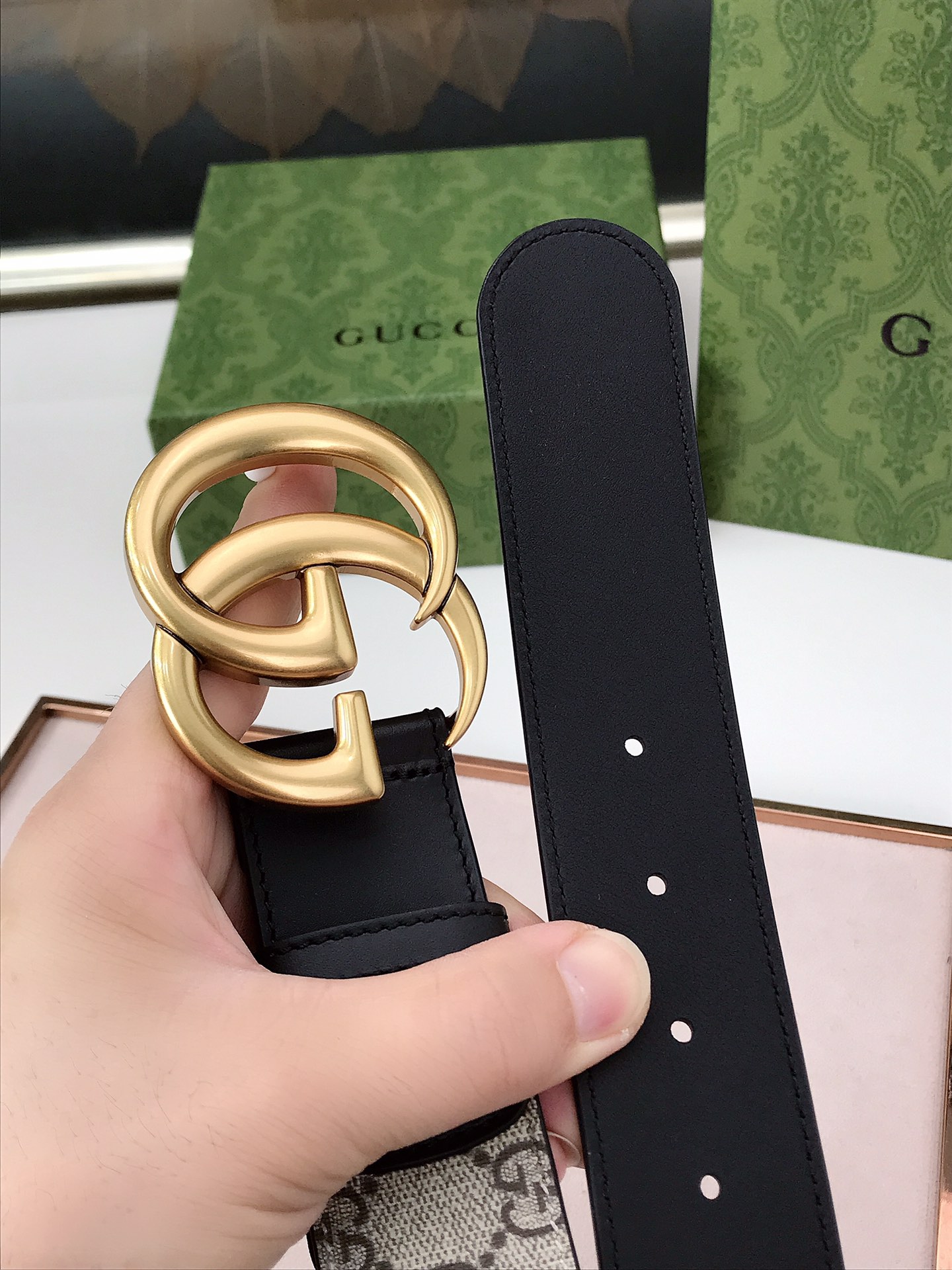 Gucci Male Basic Belt Canvas Black S-m