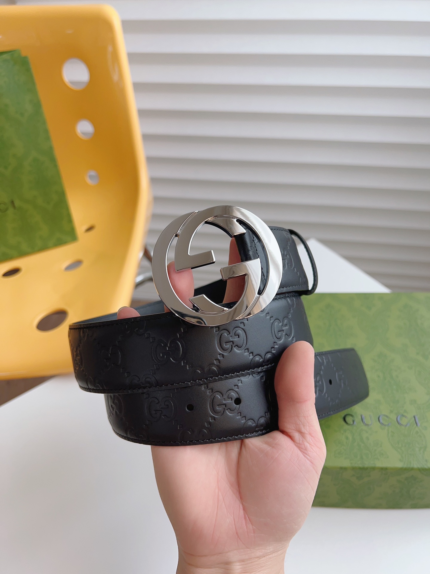 Gucci Male Basic Belt Cow Leather Black