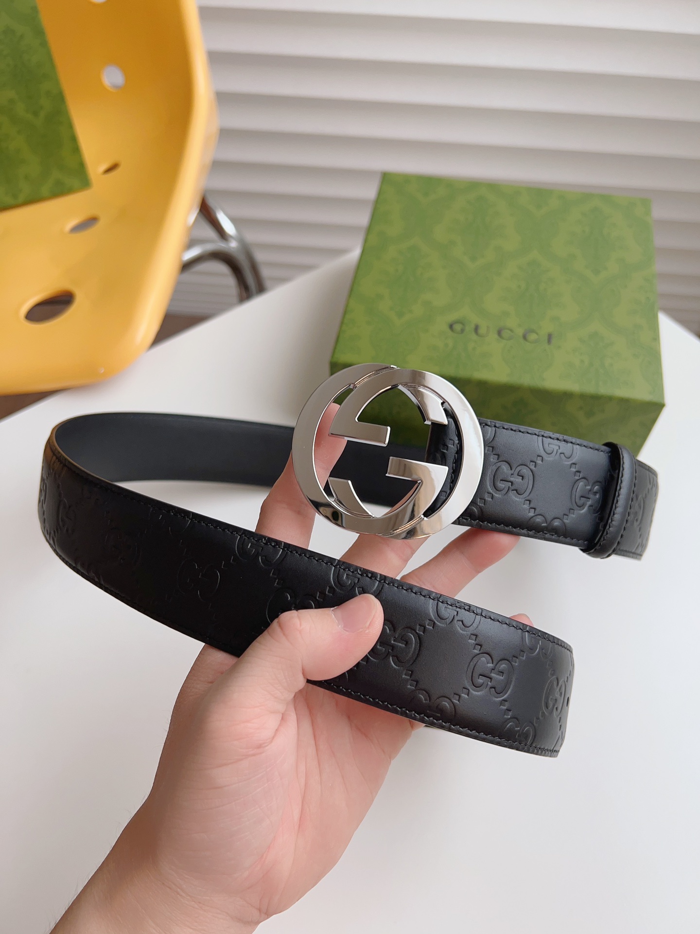 Gucci Male Basic Belt Cow Leather Black
