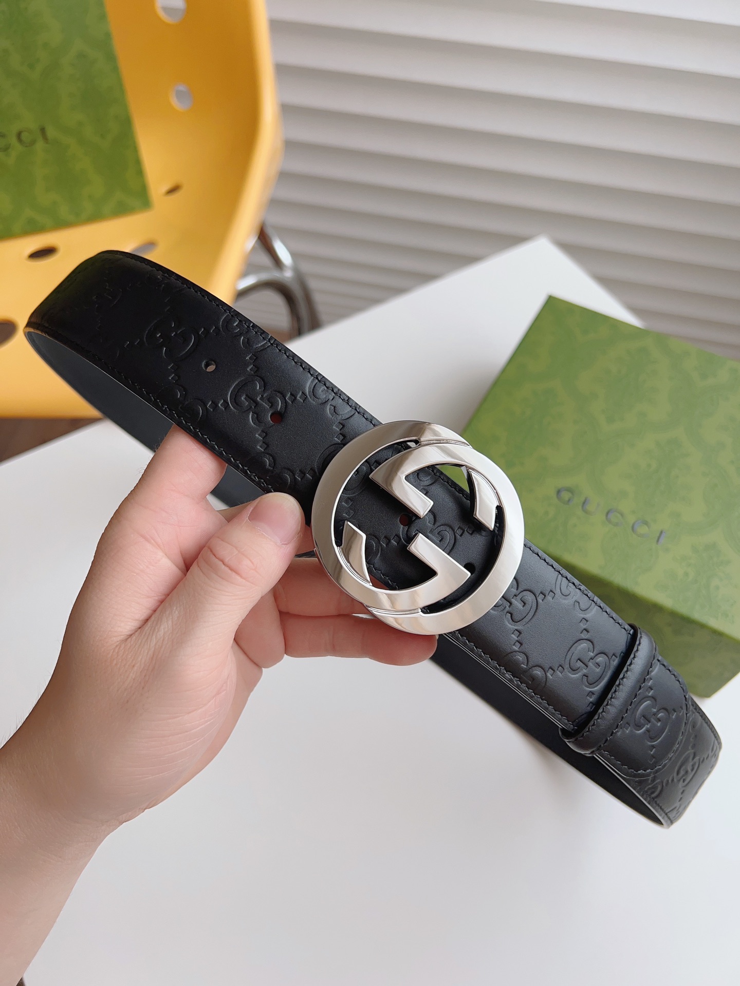 Gucci Male Basic Belt Cow Leather Black