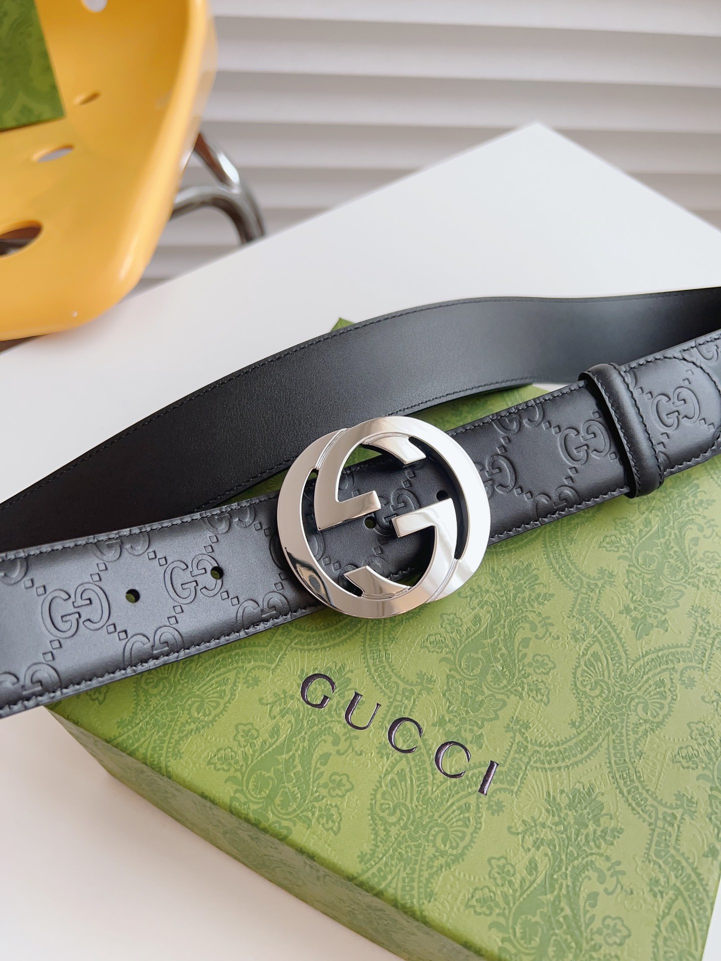 Gucci Male Basic Belt Cow Leather Black