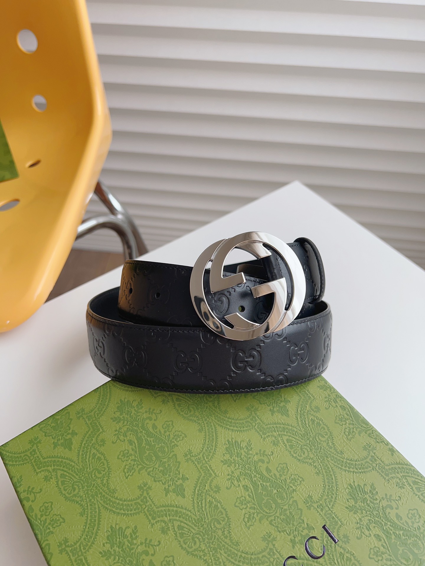 Gucci Male Basic Belt Cow Leather Black