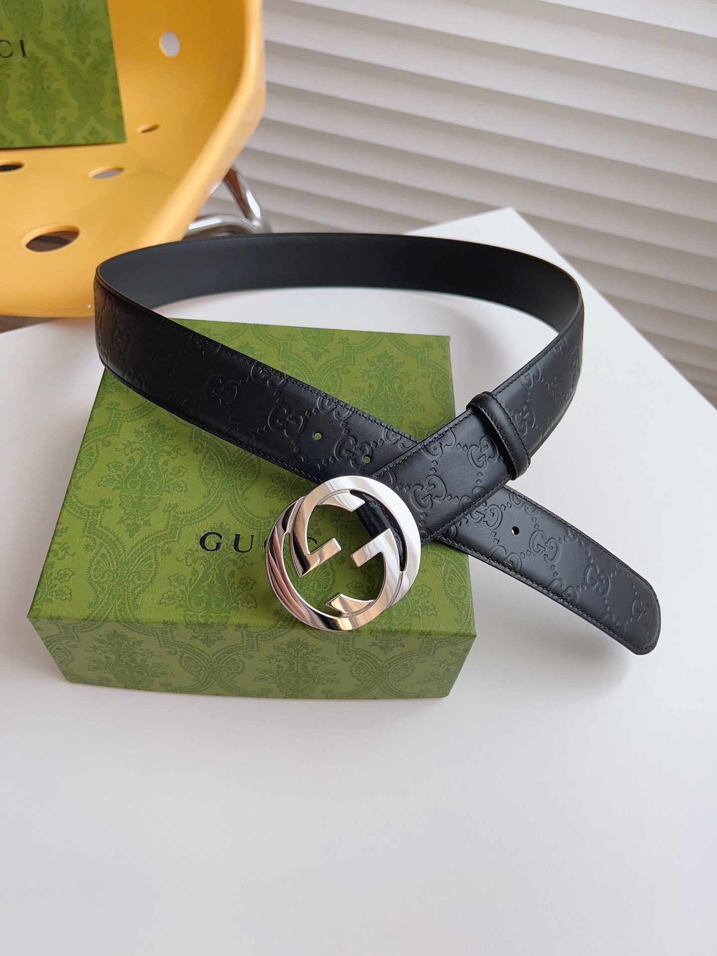 Gucci Male Basic Belt Cow Leather Black
