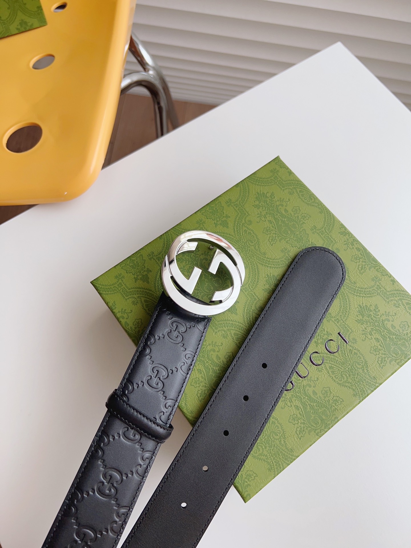 Gucci Male Basic Belt Cow Leather Black