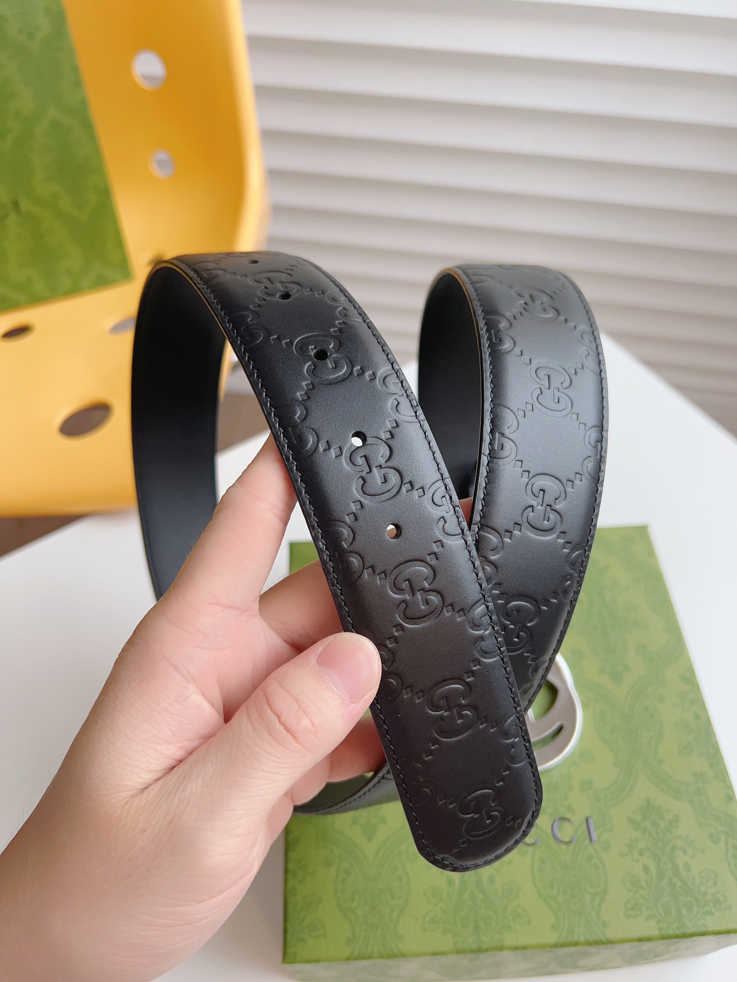 Gucci Male Basic Belt Cow Leather Black