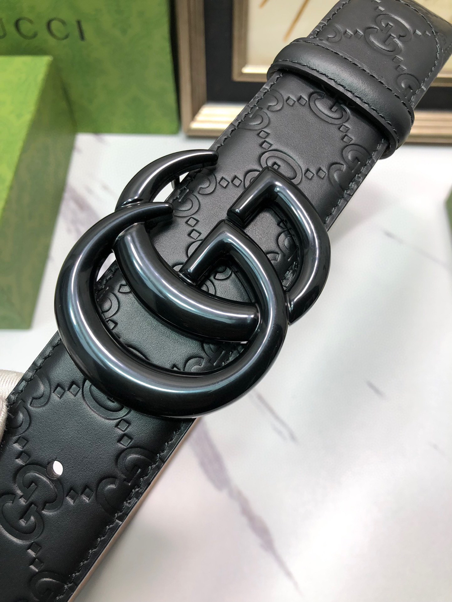 Gucci Male Leather Belt Top Grain Leather