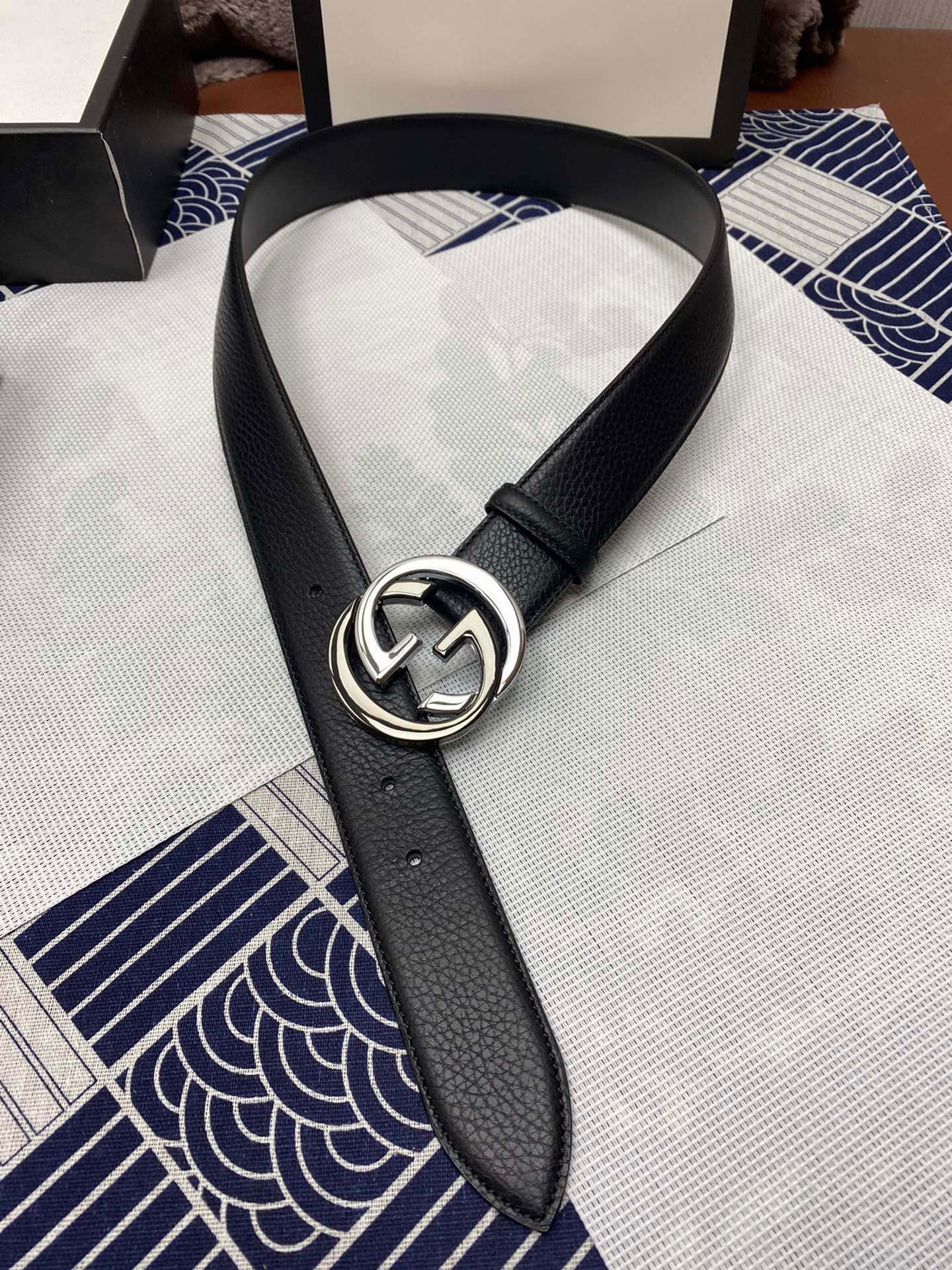 Gucci Male Leather Belt Top Grain Leather M