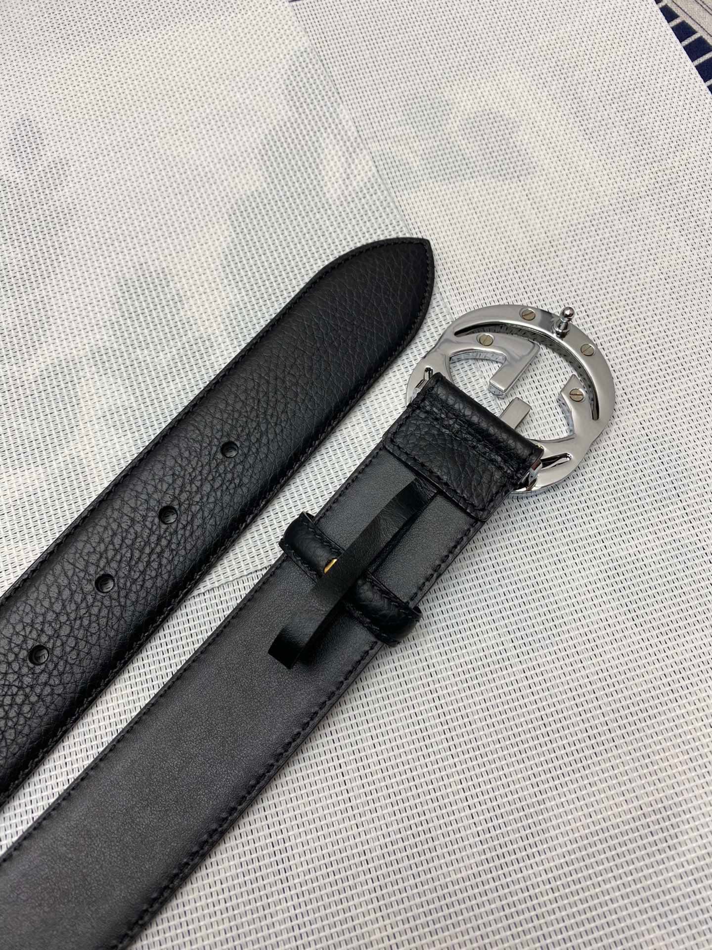Gucci Male Leather Belt Top Grain Leather M