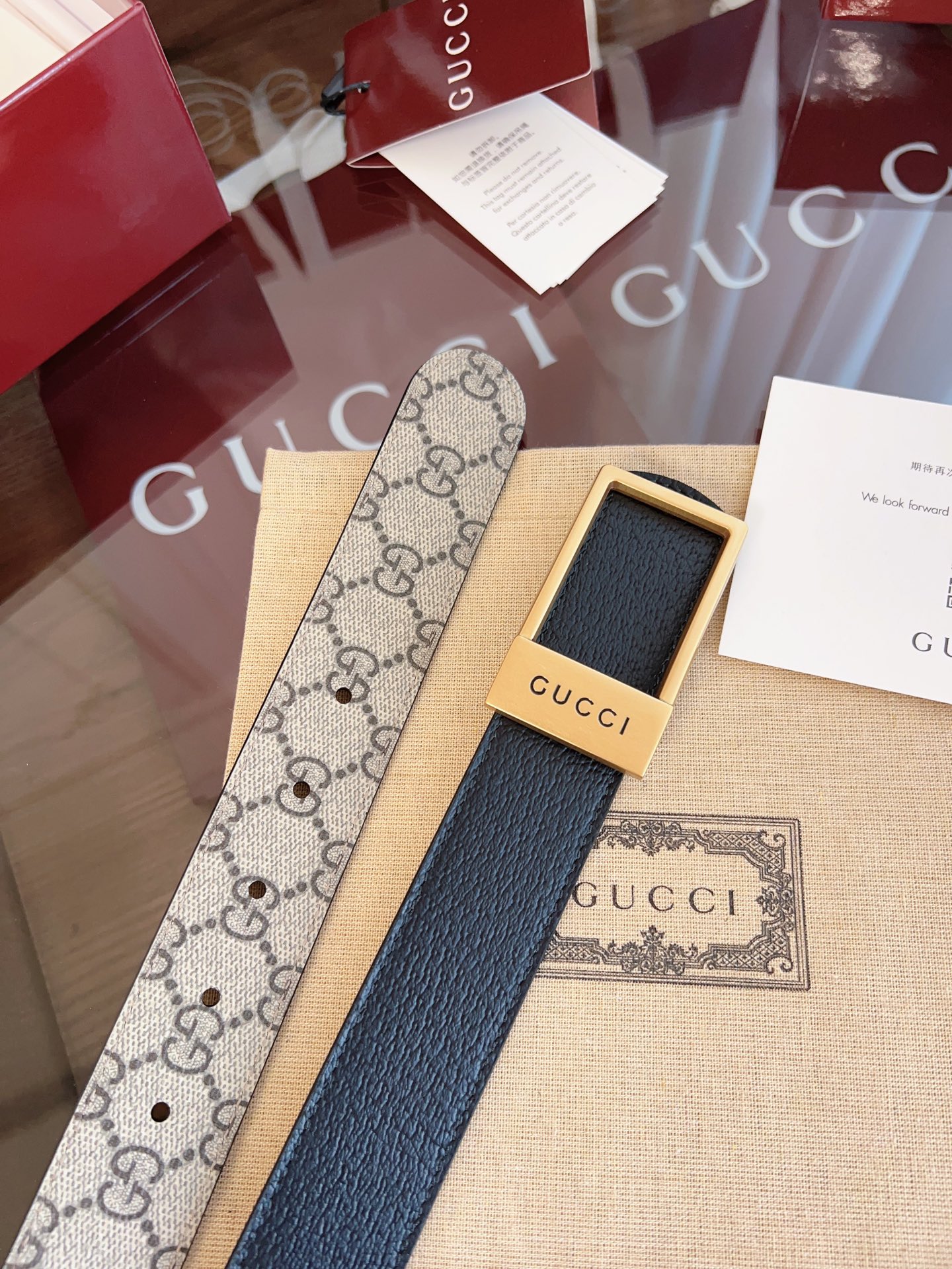 Gucci Male Basic Belt Canvas Black