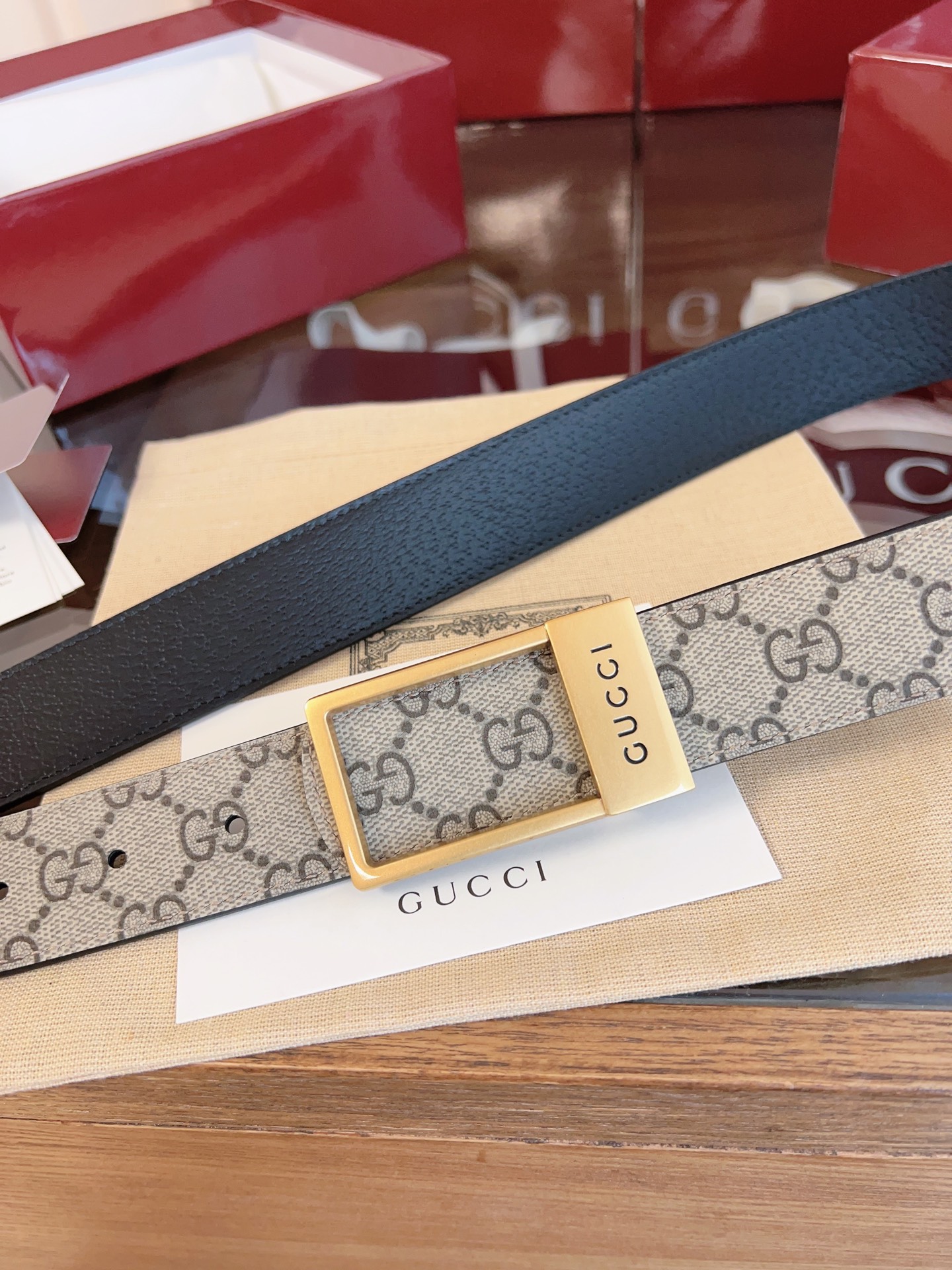 Gucci Male Basic Belt Canvas Black