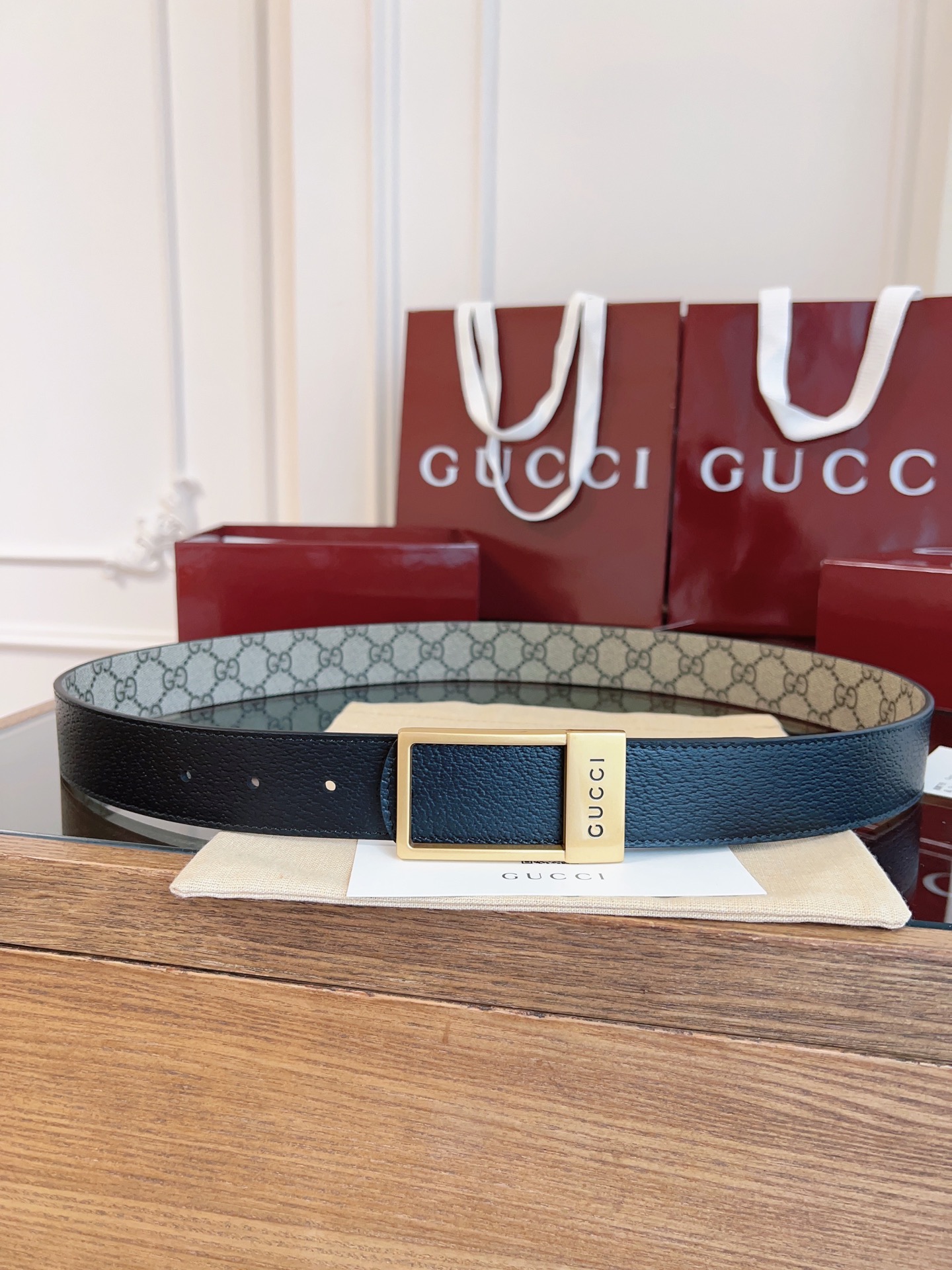 Gucci Male Basic Belt Canvas Black