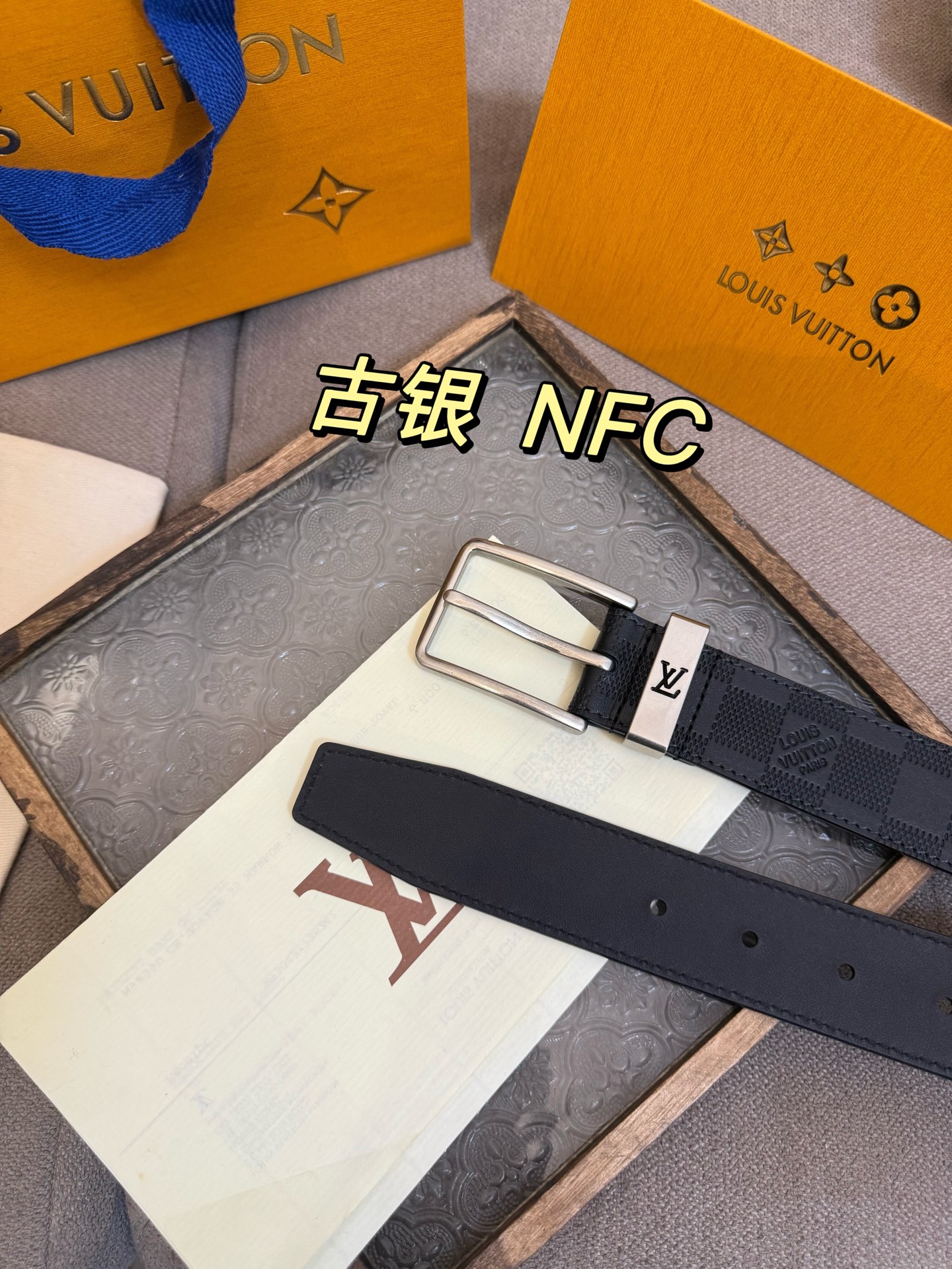 Louis Vuitton Leather Belt Top Grain Leather 13514-m-l