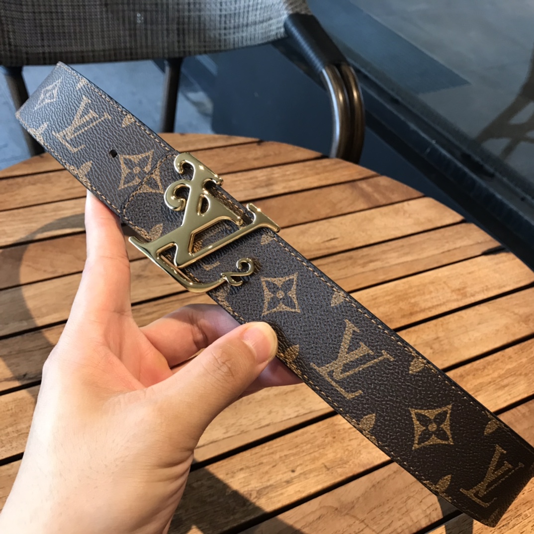 Louis Vuitton Male Basic Belt Cow Leather L