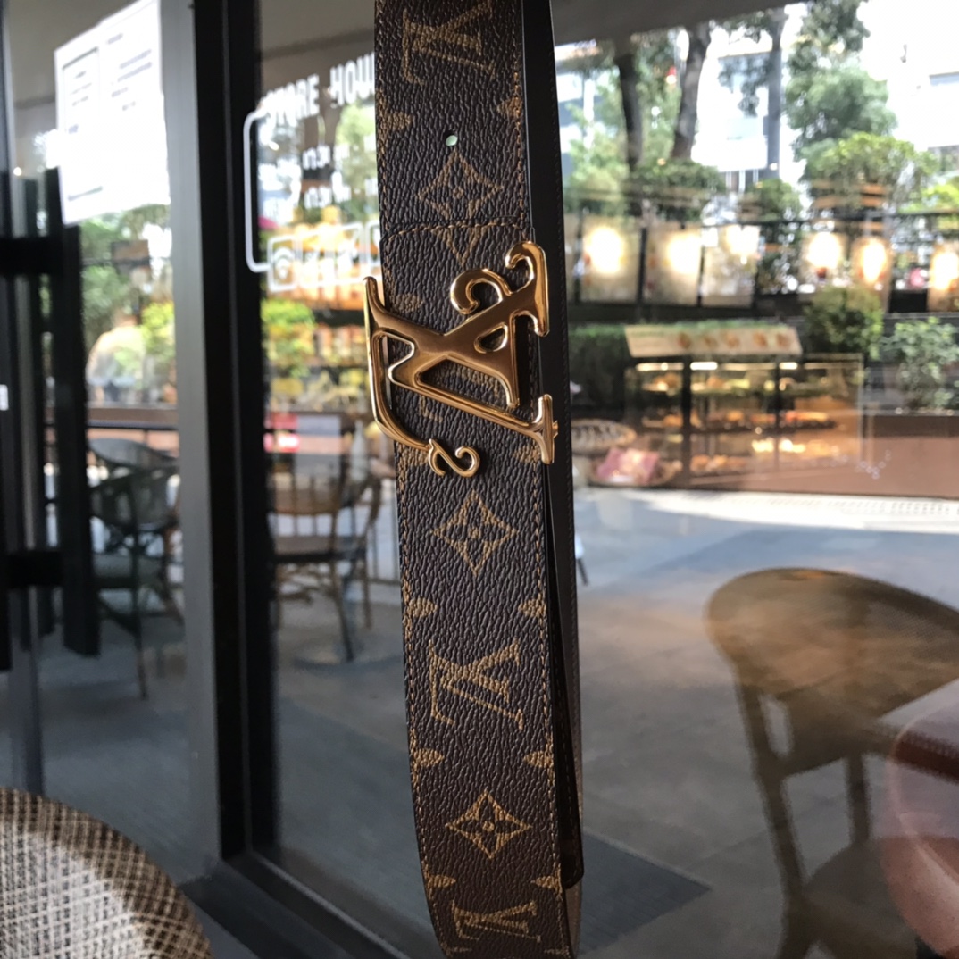 Louis Vuitton Male Basic Belt Cow Leather L