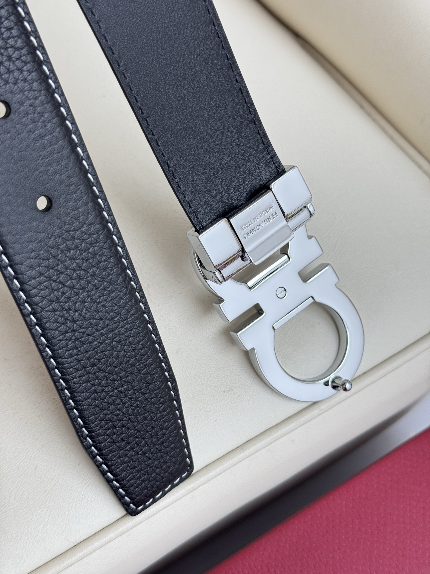 Salvatore Ferragamo Basic Belt Top Grain Leather 13514