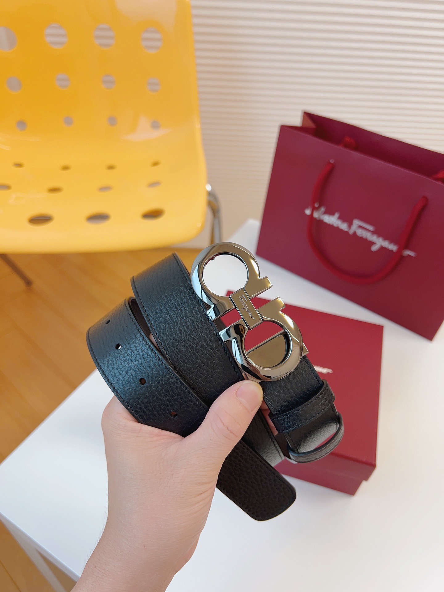 Salvatore Ferragamo Leather Belt 35mm-m