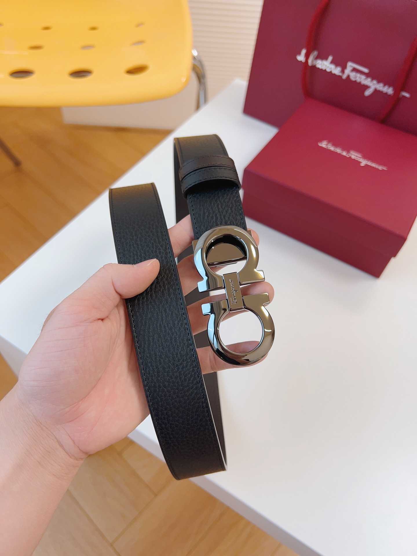 Salvatore Ferragamo Leather Belt 35mm-m