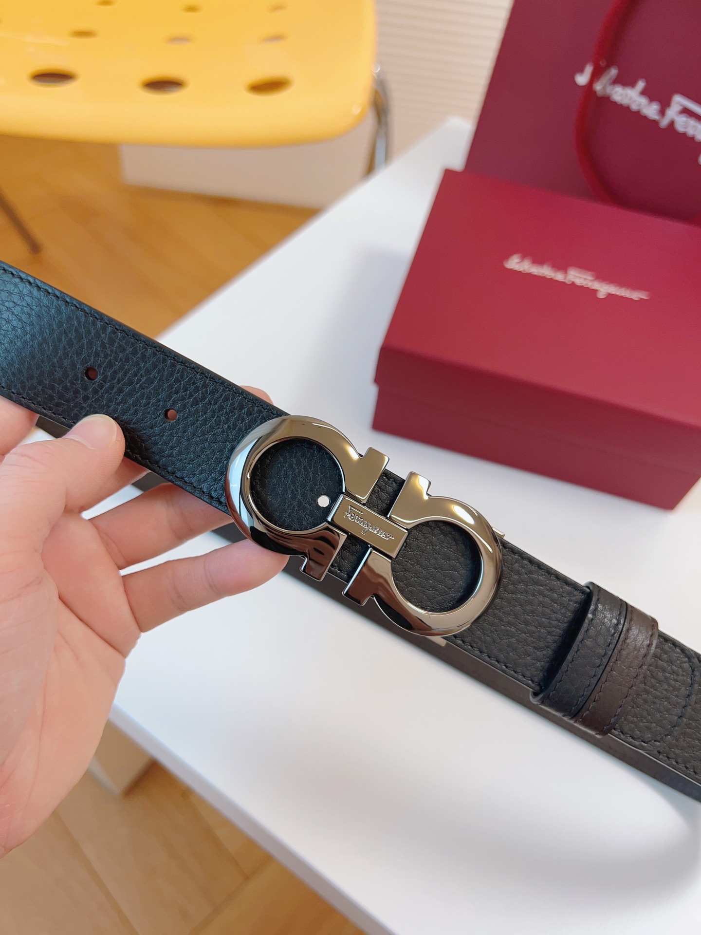 Salvatore Ferragamo Leather Belt 35mm-m