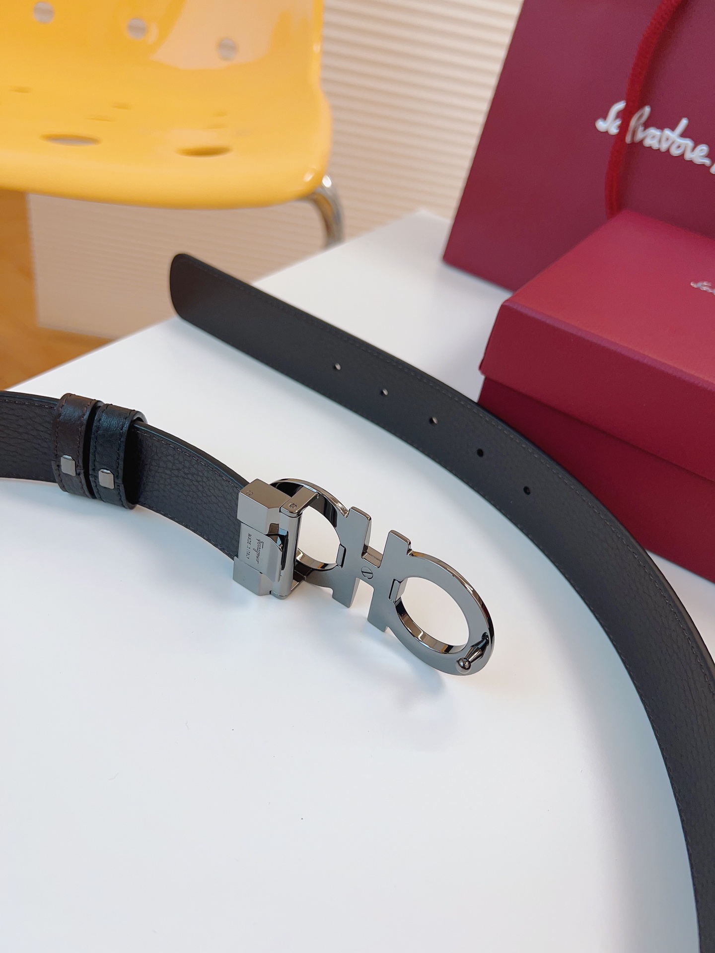 Salvatore Ferragamo Leather Belt 35mm-m