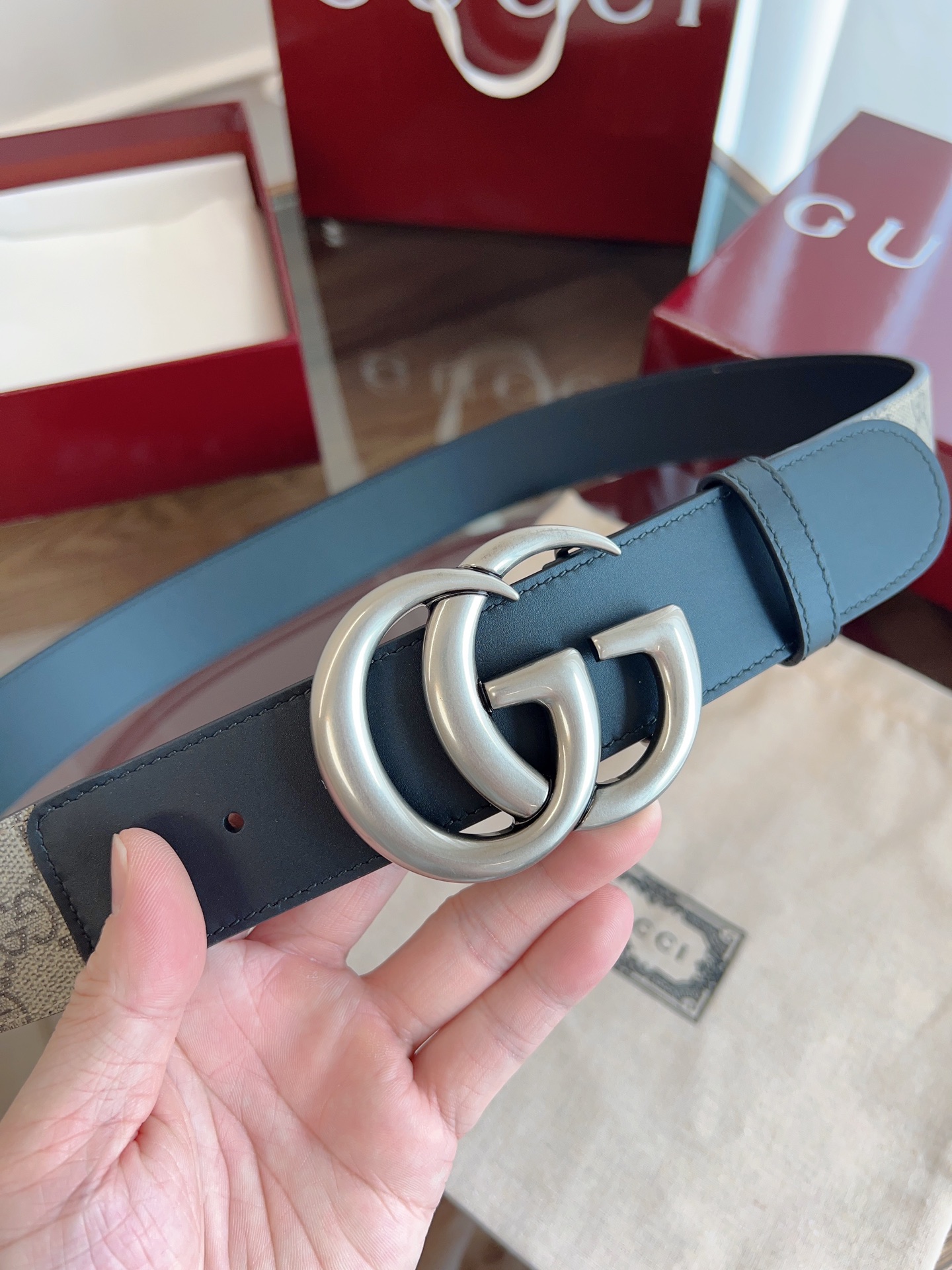 Gucci Basic Belt Cow Leather M-l