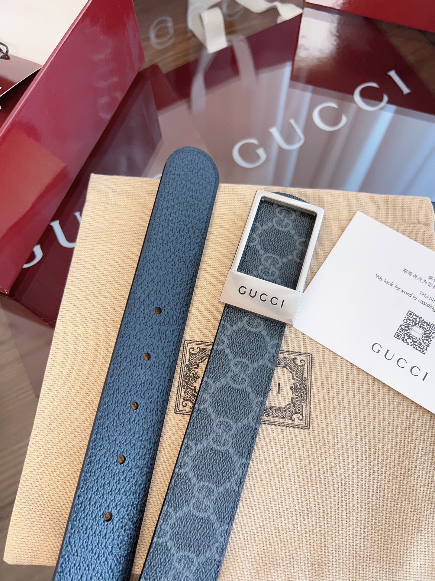 Gucci Male Basic Belt Canvas Black