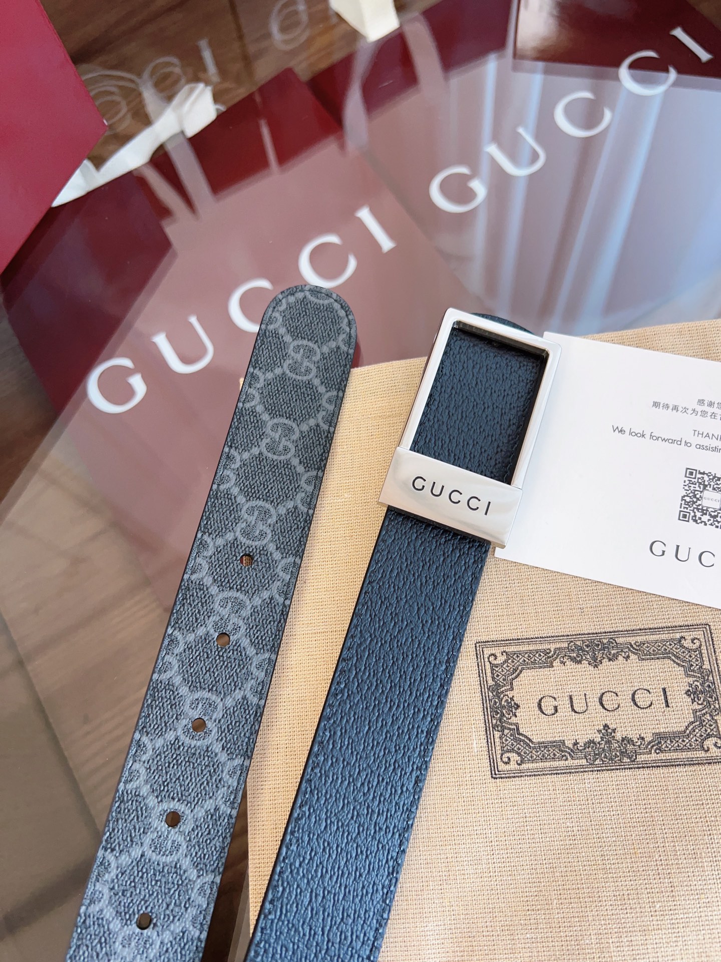 Gucci Male Basic Belt Canvas Black