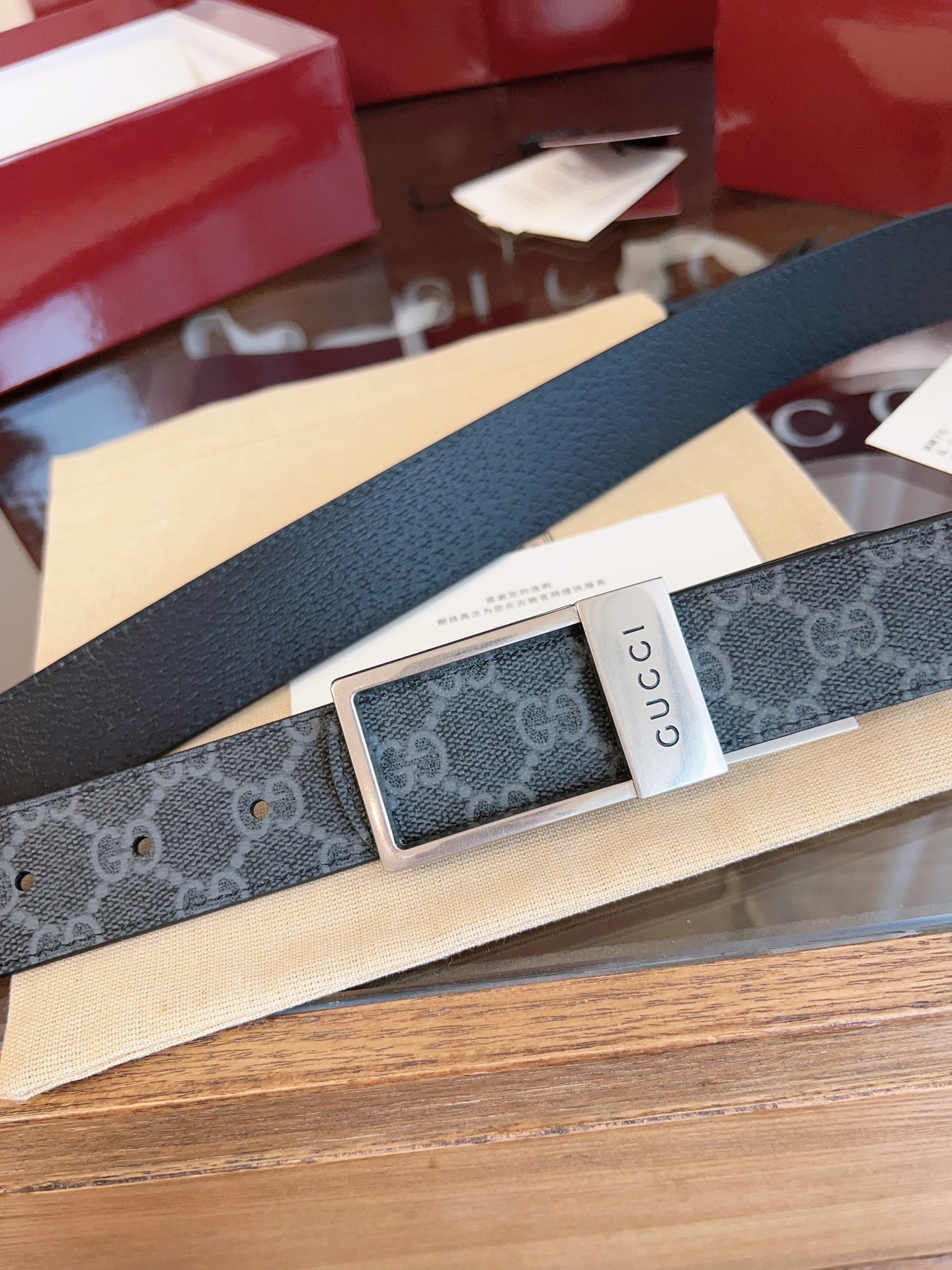 Gucci Male Basic Belt Canvas Black