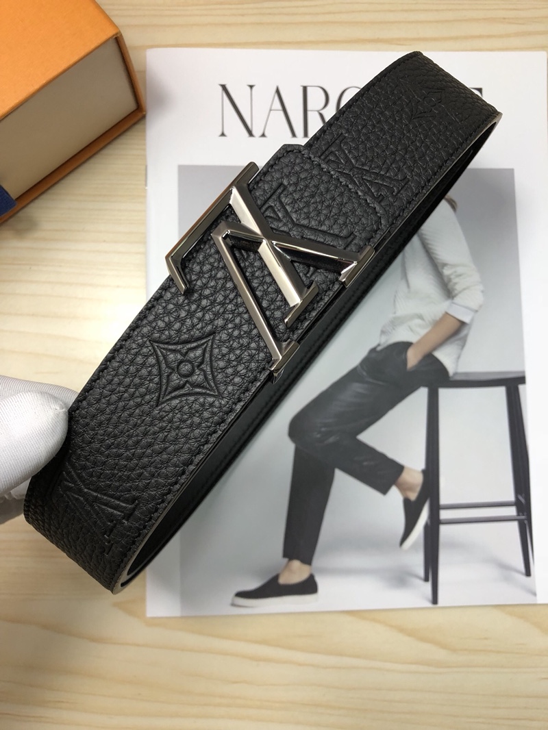 Louis Vuitton Leather Belt Top Grain Leather M-l