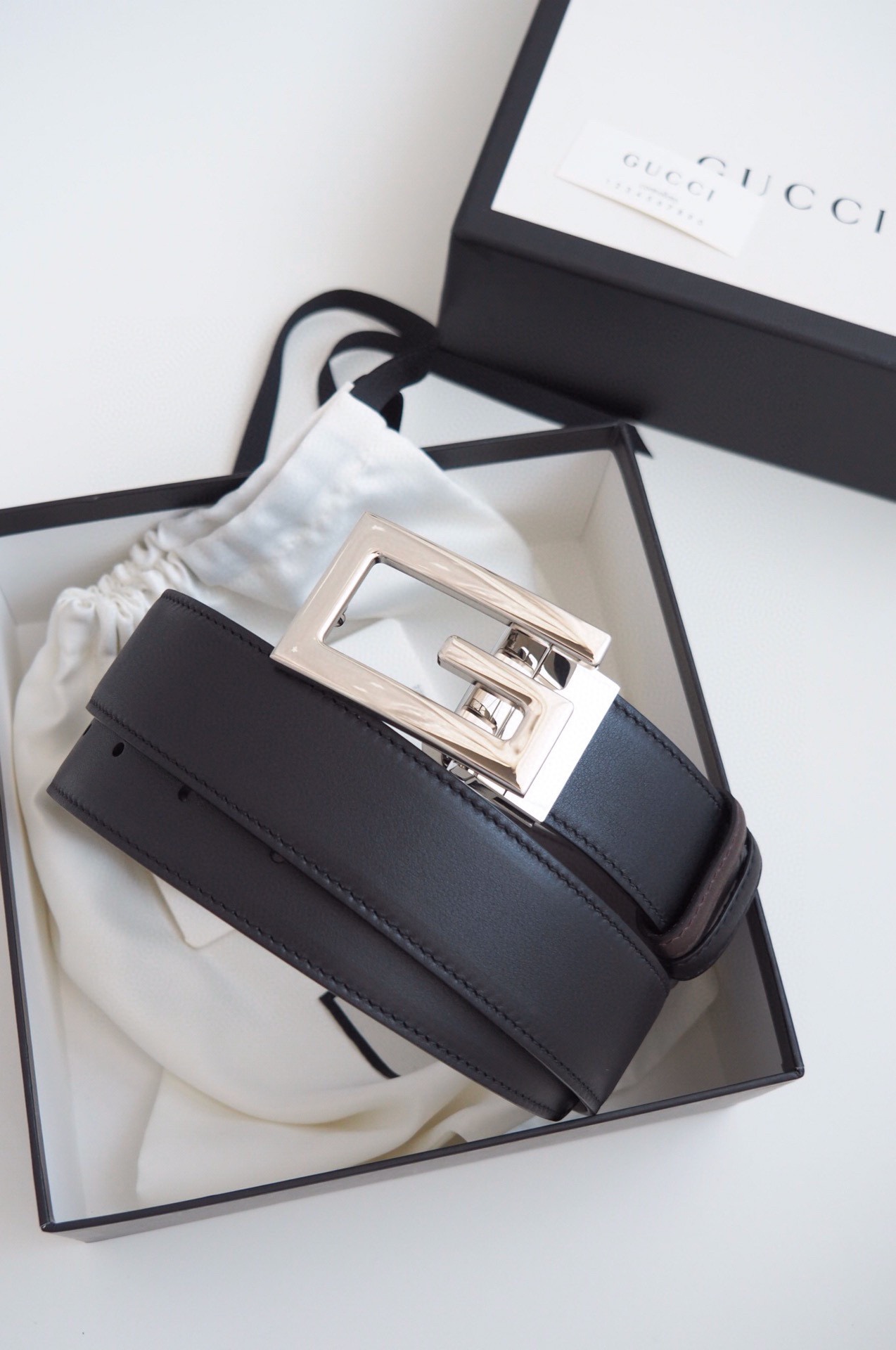 Gucci Leather Belt Cow Leather M