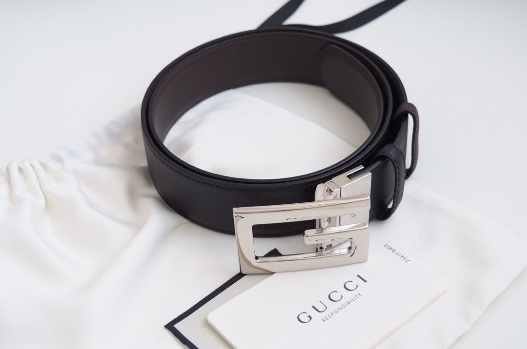 Gucci Leather Belt Cow Leather M