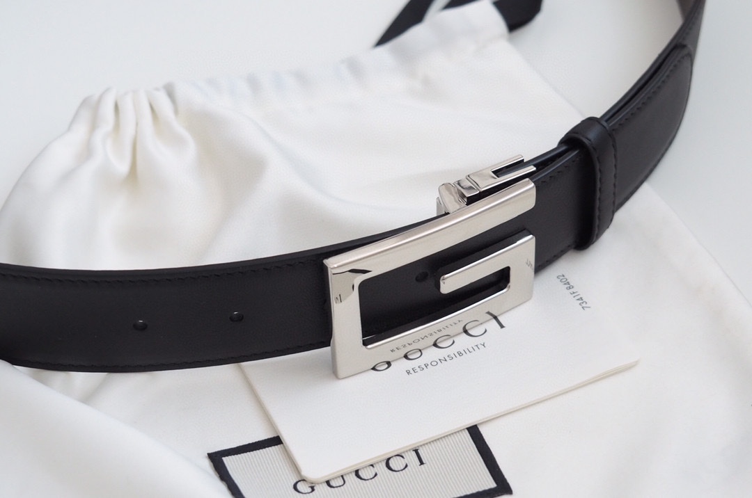 Gucci Leather Belt Cow Leather M