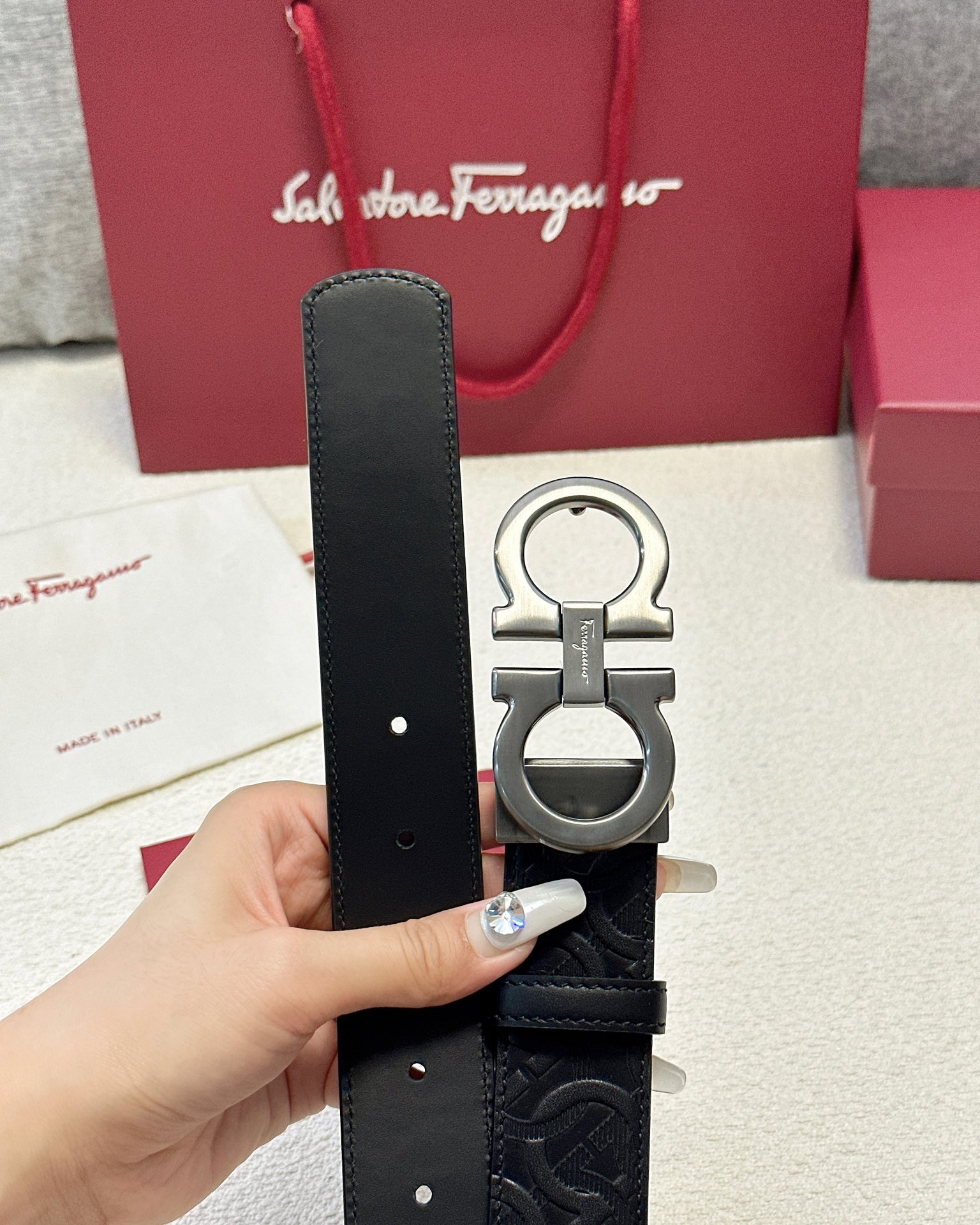 Salvatore Ferragamo Male Basic Belt Cow Leather M