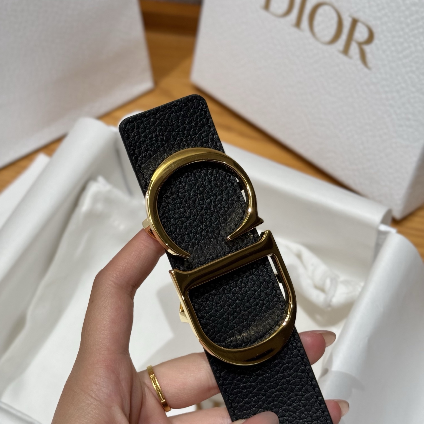 Dior Basic Belt Cow Leather Black M