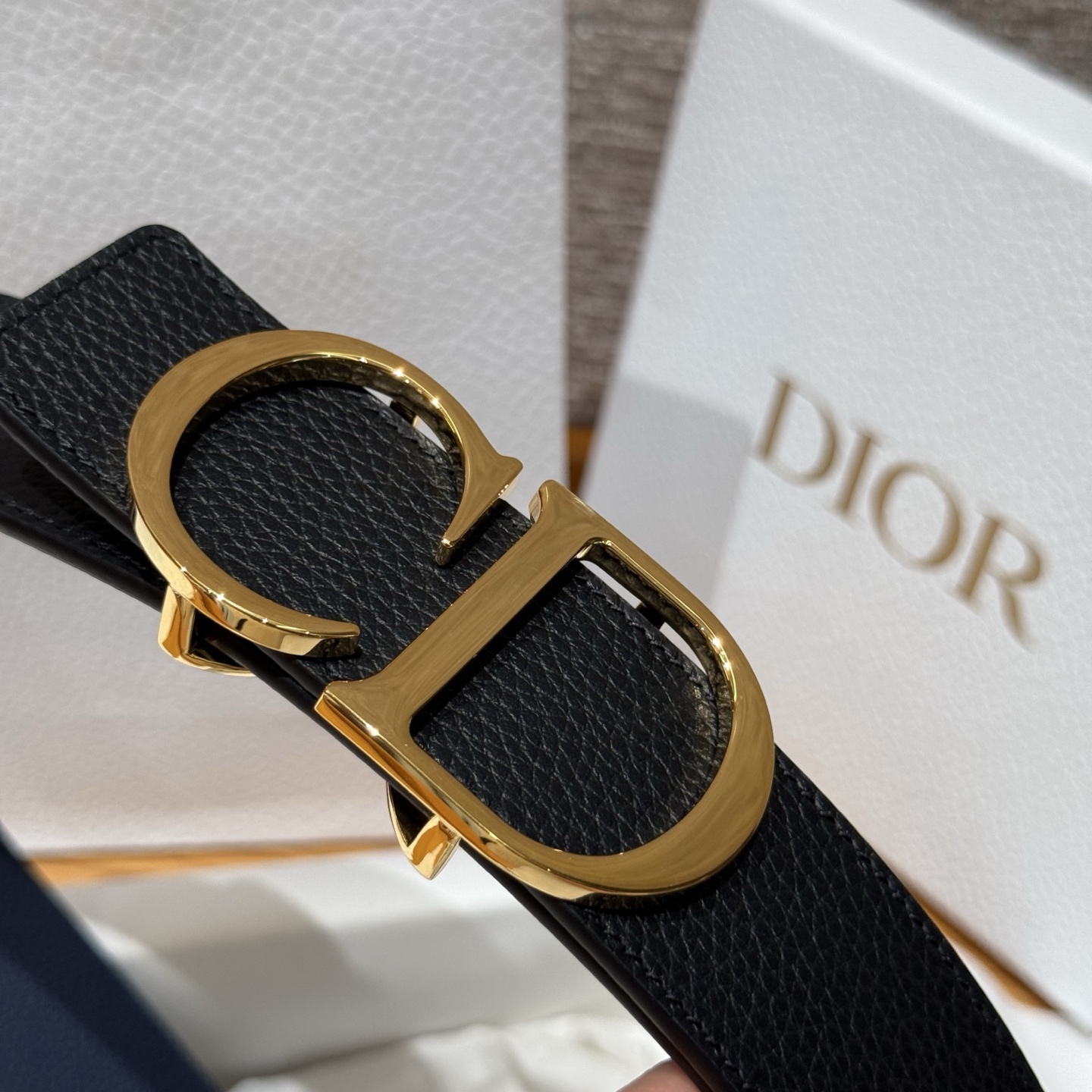 Dior Basic Belt Cow Leather Black M