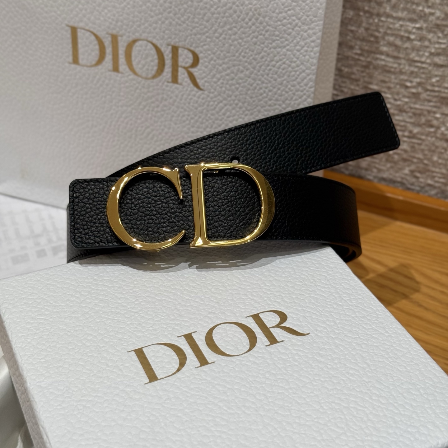 Dior Basic Belt Cow Leather Black M