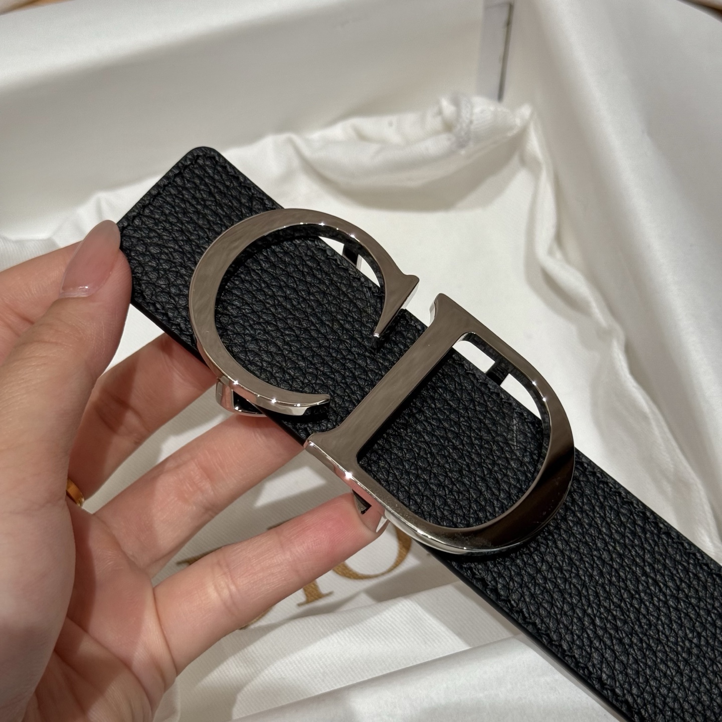 Dior Basic Belt Cow Leather Black M