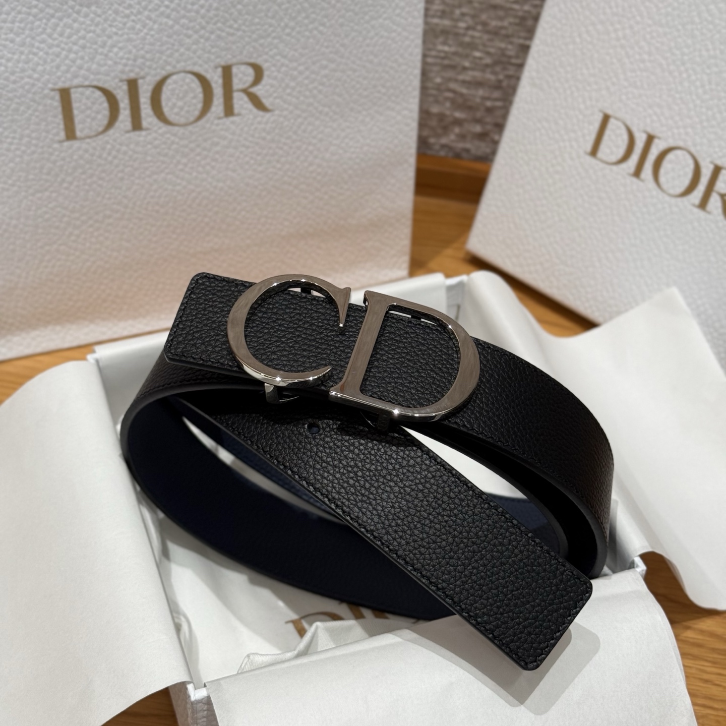 Dior Basic Belt Cow Leather Black M