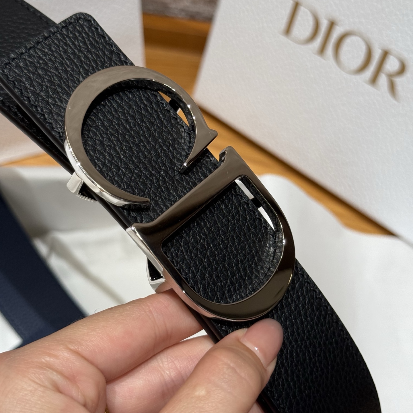 Dior Basic Belt Cow Leather Black M