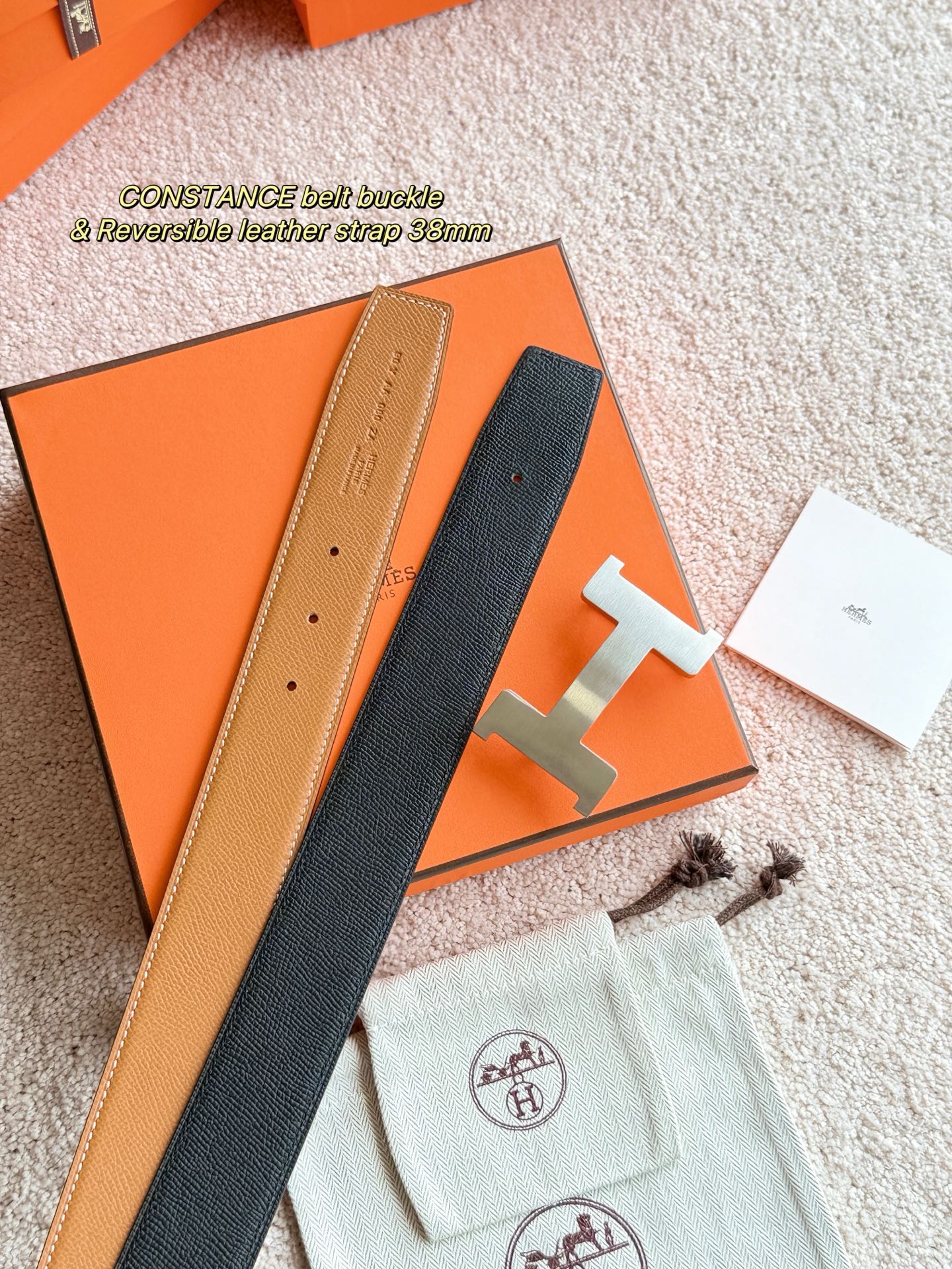 Hermès Male Basic Belt 38mm-s-m