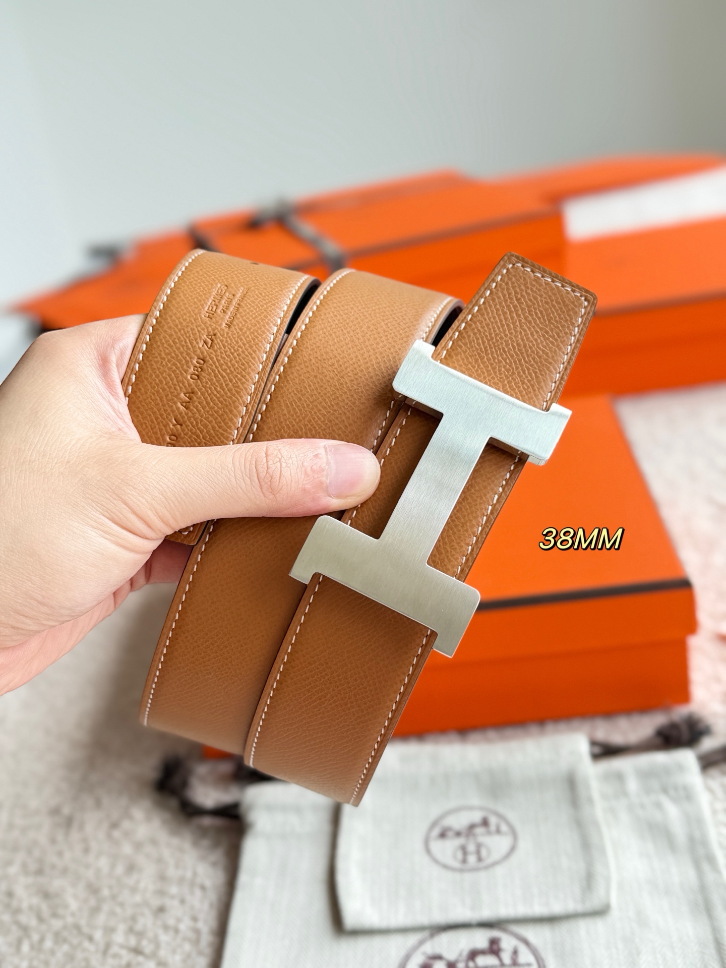 Hermès Male Basic Belt 38mm-s-m