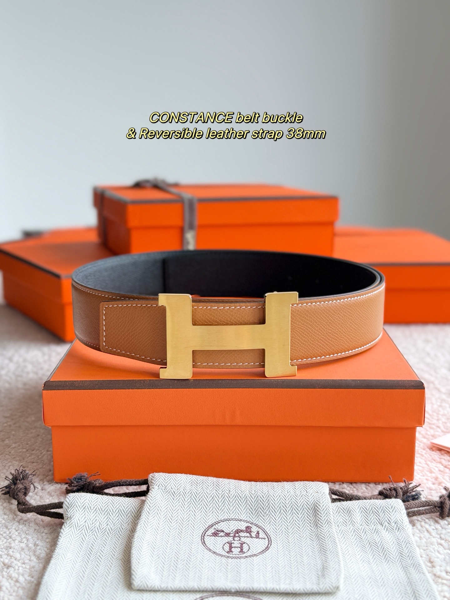 Hermès Male Basic Belt 38mm-s-m