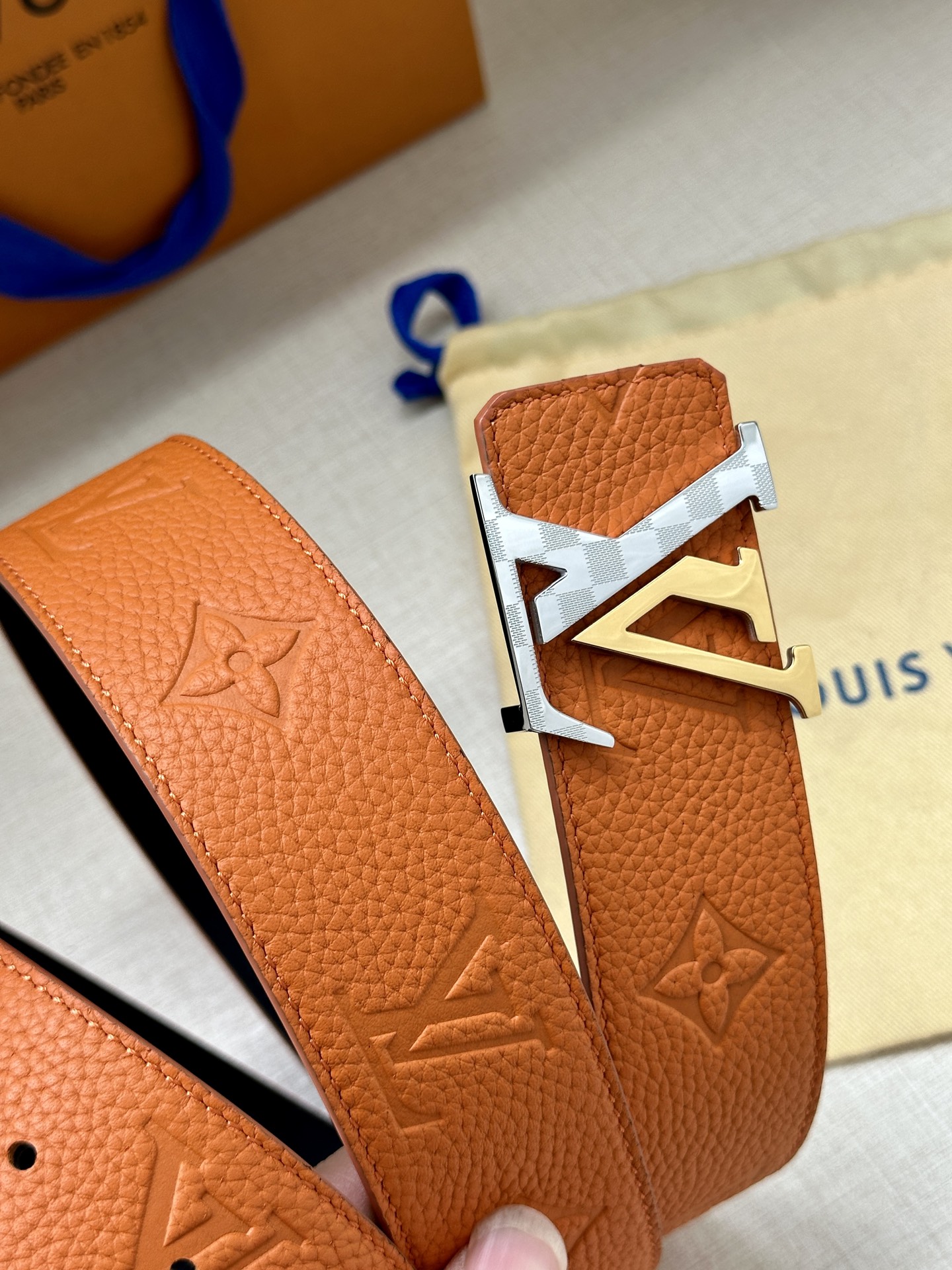 Leather Belt Cow Leather Gold